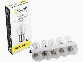 Автомобільна лампа SOLAR P21W 12V 21W BA15s для легкої заміни штампованих ламп 10шт STM03348 p21w 12v 21w ba15s фото