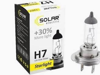 Галогенова лампа Solar H7 12V 55W PX26d Starlight +30% 810 фото